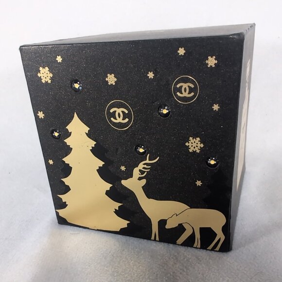 Chanel LED Stars Christmas Display Stand Black Gold Perfume Deer Box Riser Light - Picture 4 of 16